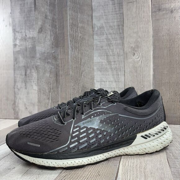Brooks Adrenaline GTS 21 Men's Size 10 Running Shoes Athletic Sneakers Dark Gray - Picture 1 of 16